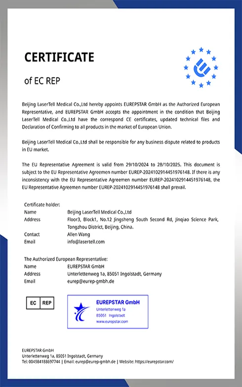 lasertell ec rep european authorized representative