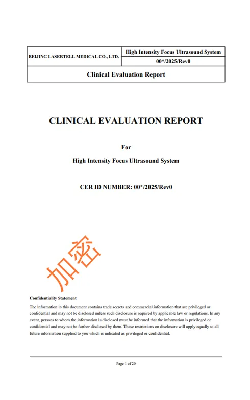 lasertell hifu clinical evaluation report smas face lifting safety