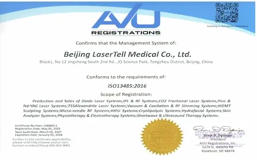 lasertell iso13485 medical device quality management system 01