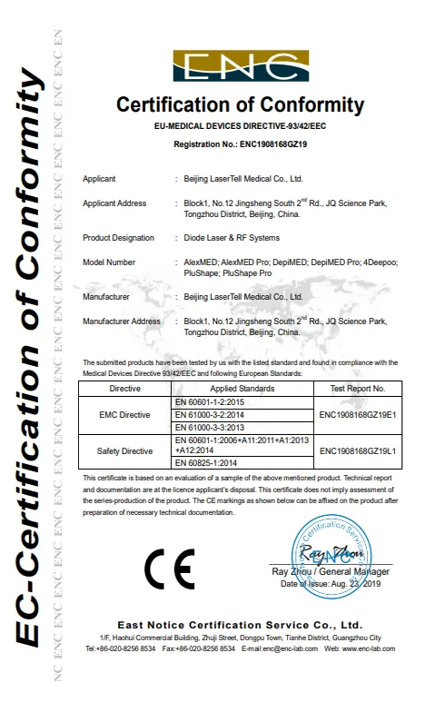 lasertell medical ce mdd aesthetic laser 02