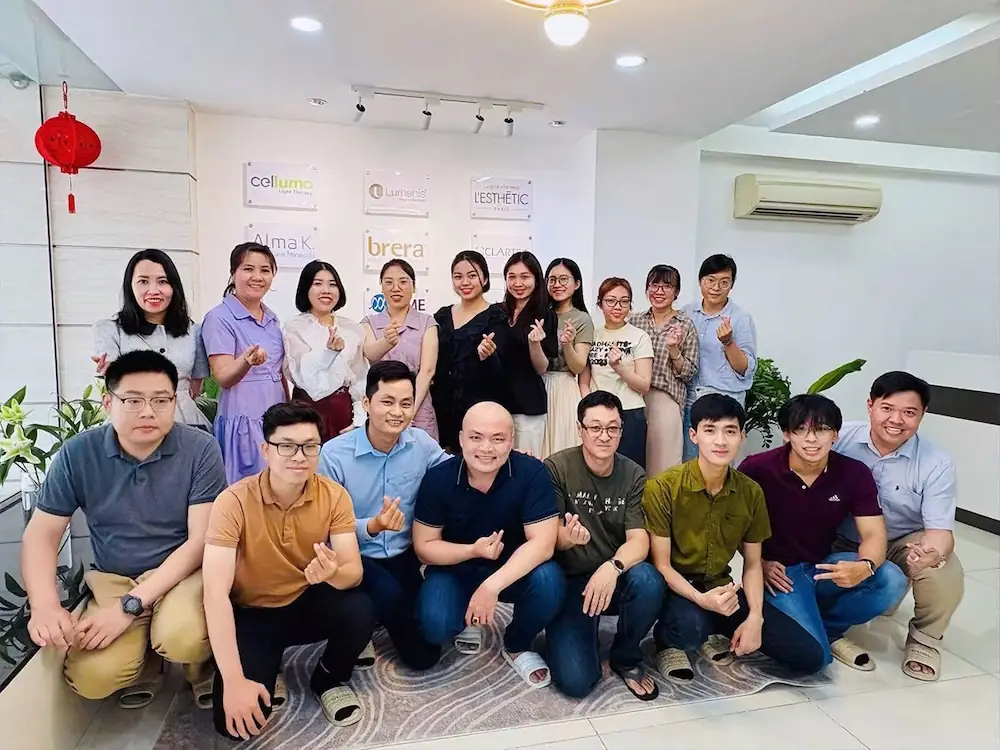 lasertell global sales team beauty equipment supplier vietnam