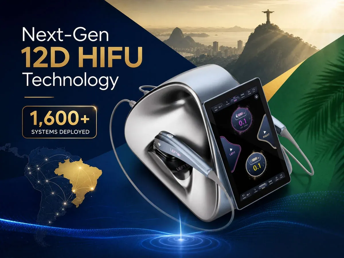 Medical-grade 12D HIFU system for Brazilian aesthetic distributors