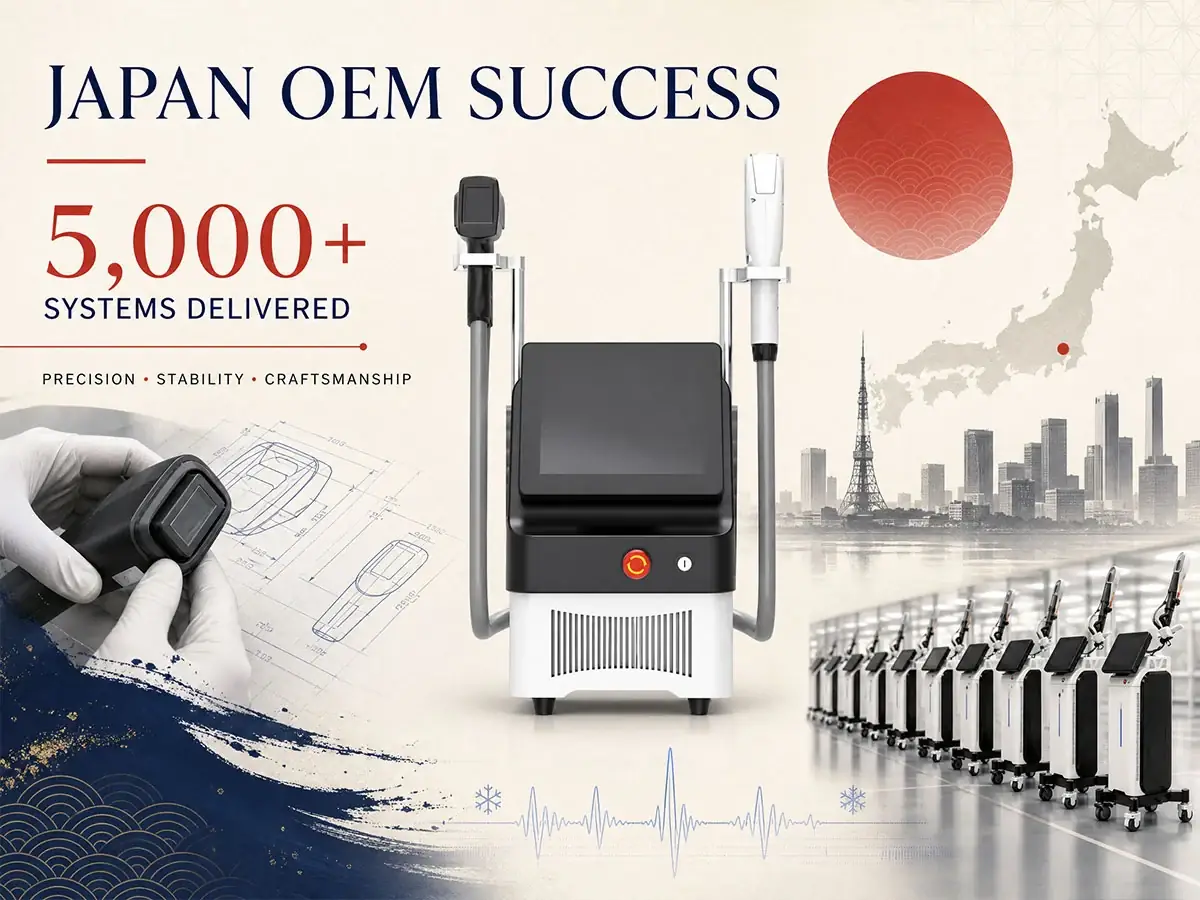 Laser hair removal systems delivered for the Japanese medical aesthetic market
