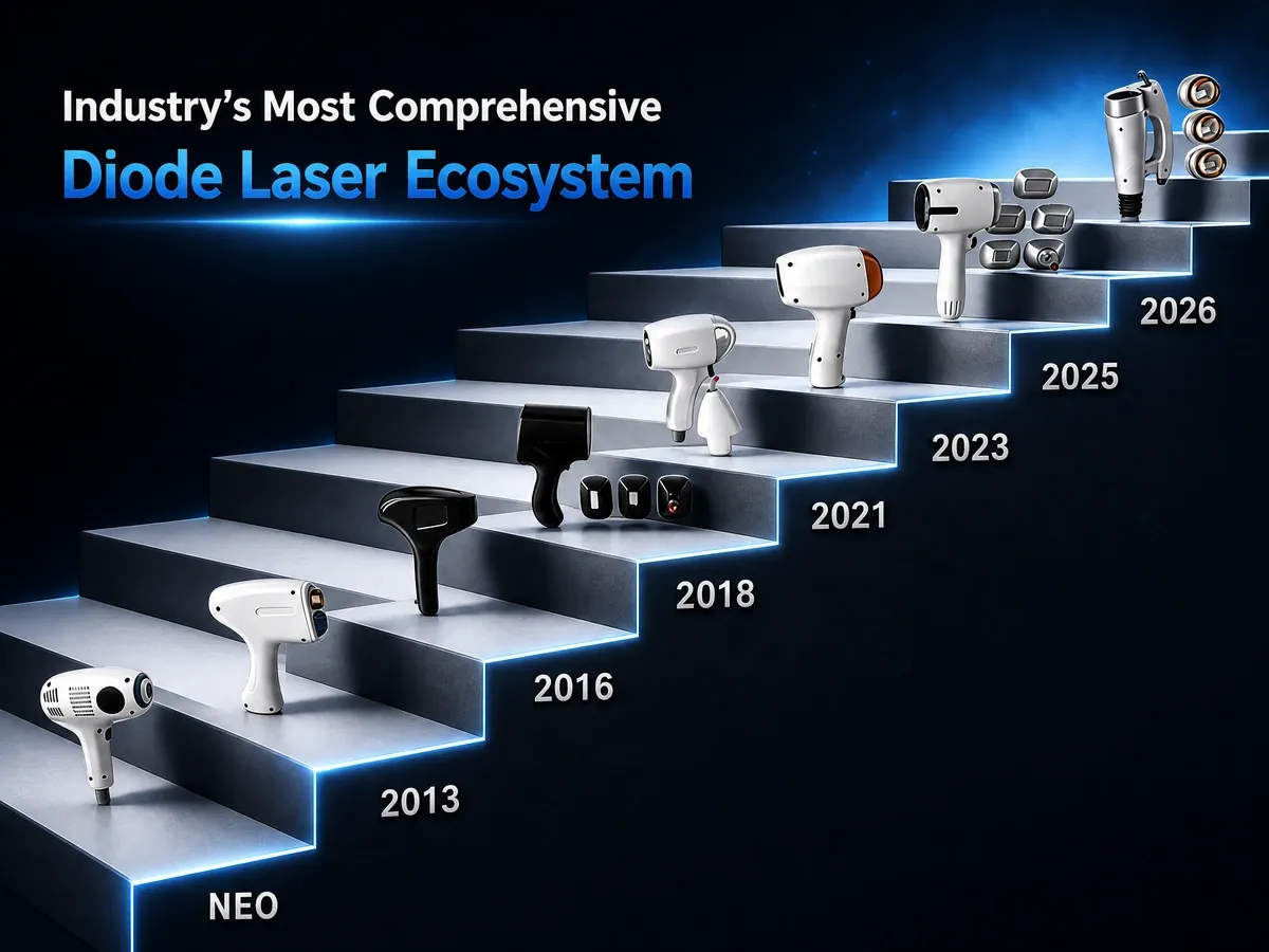 Lasertell Diode Laser Hair Removal Handpiece Ecosystem with 755AlexMED
