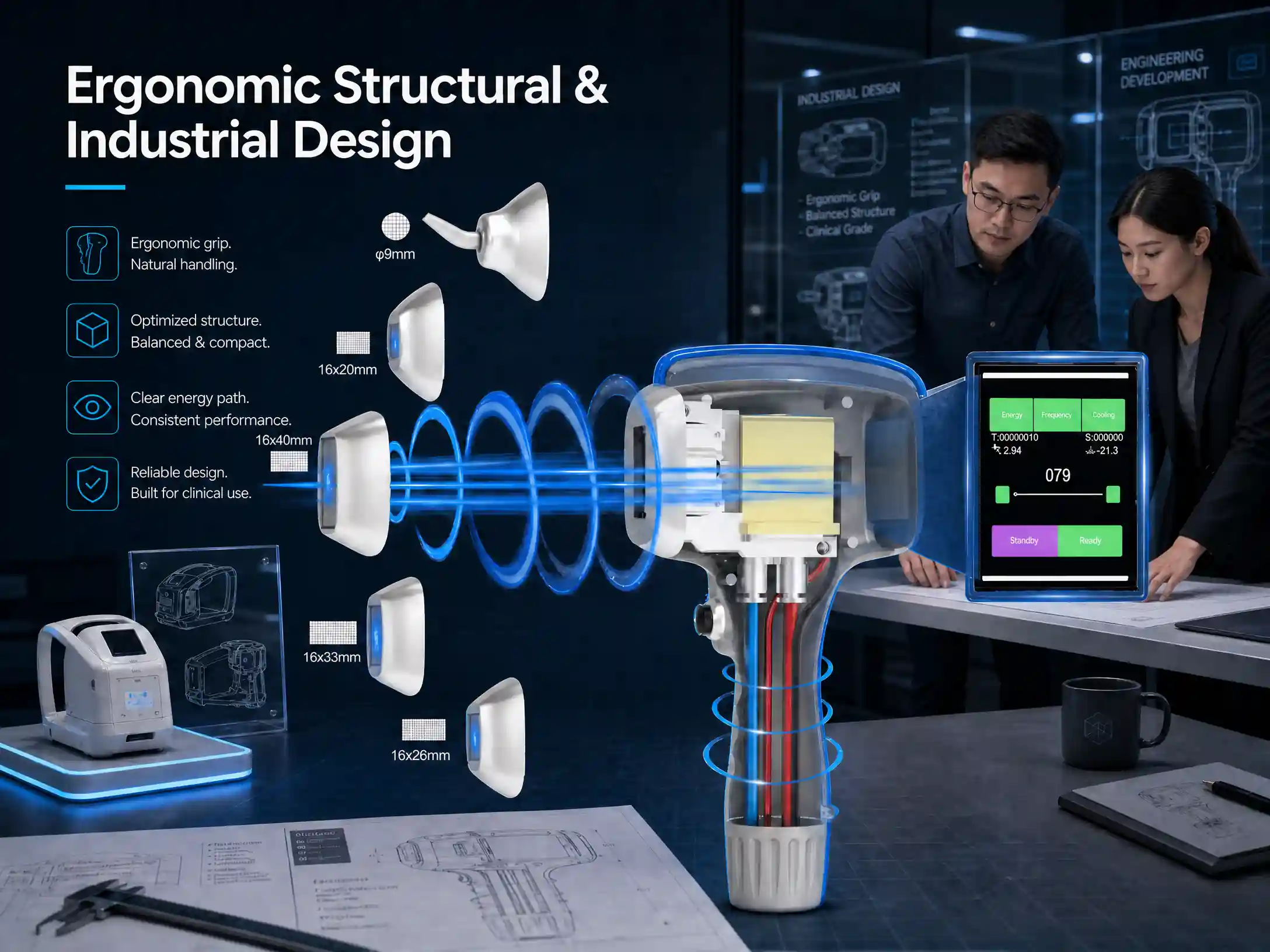 Lasertell Medical Device Industrial Design Ergonomic Structure