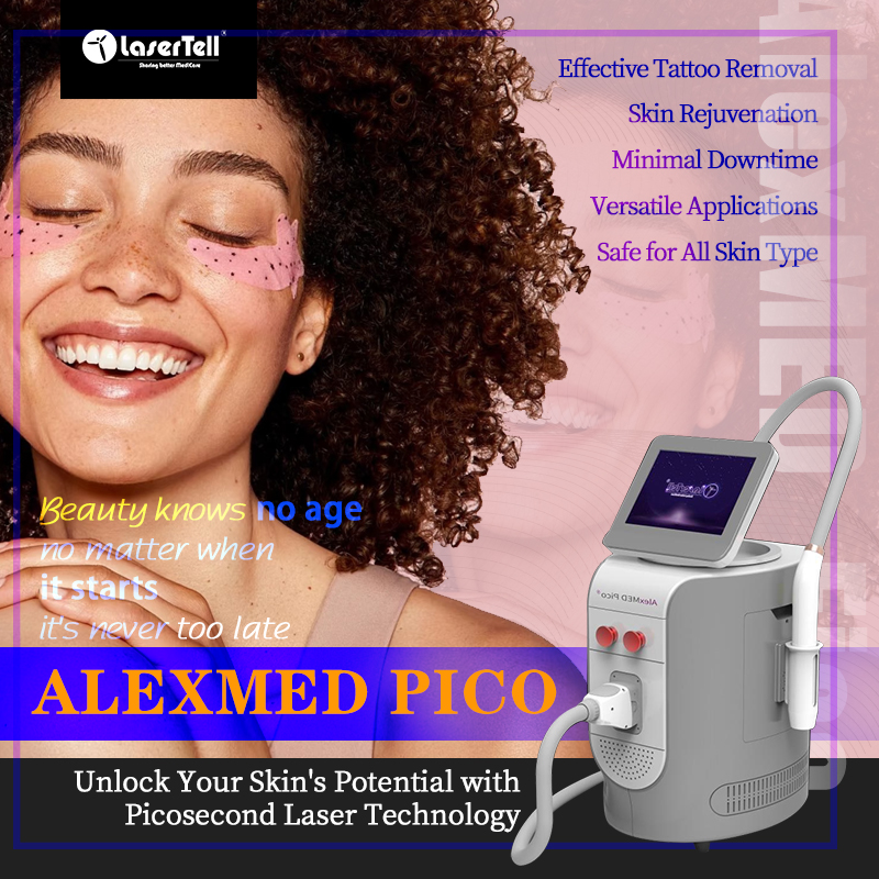 salon pico laser 1064nm 532nm 755nm 1320nm q switch professional portable carbon peeling q switch nd yag picosecond laser tattoo removal machine