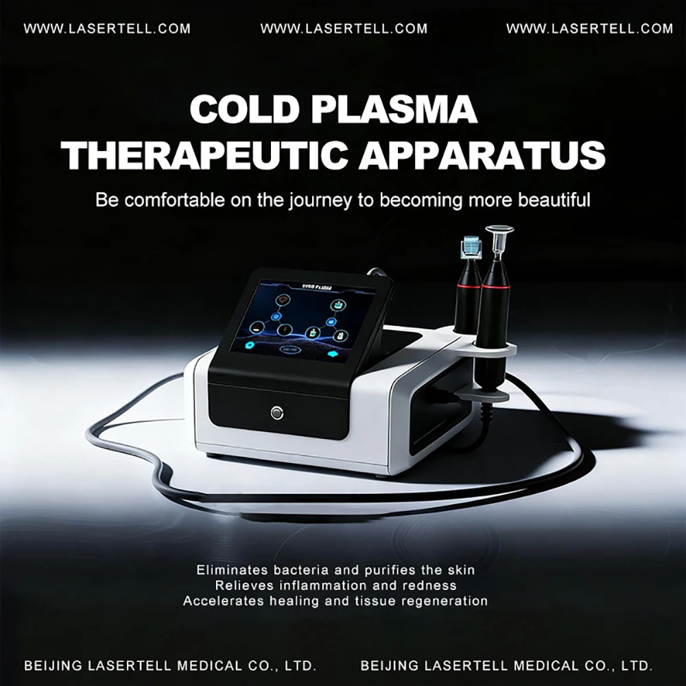 side view of cold plasma therapeutic apparatus
