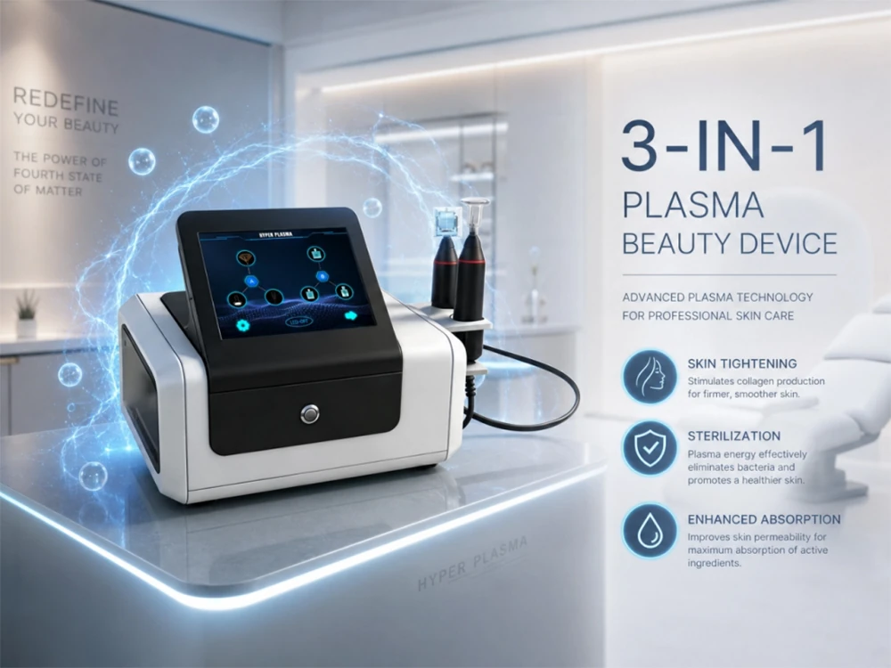 3 in 1 plasma skin care machine center on counter