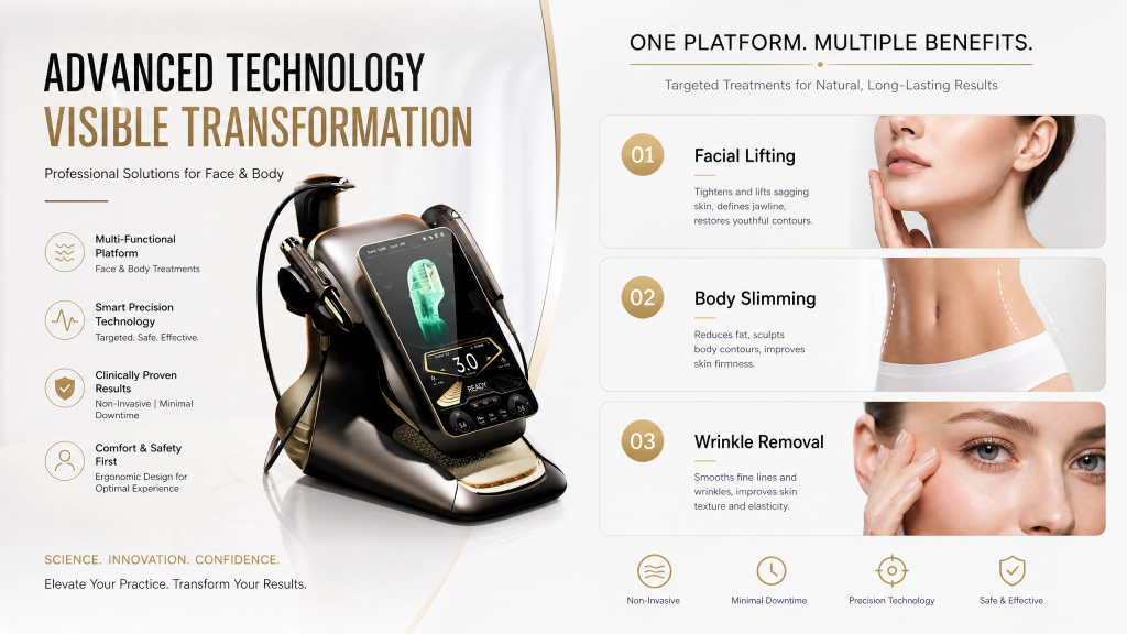 360max hifu machine – high intensity focused ultrasound for facial lifting, skin tightening and body contouring