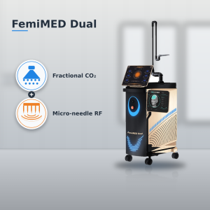 femimed® dual — 75w fractional co₂ laser & vacuum rf microneedling system