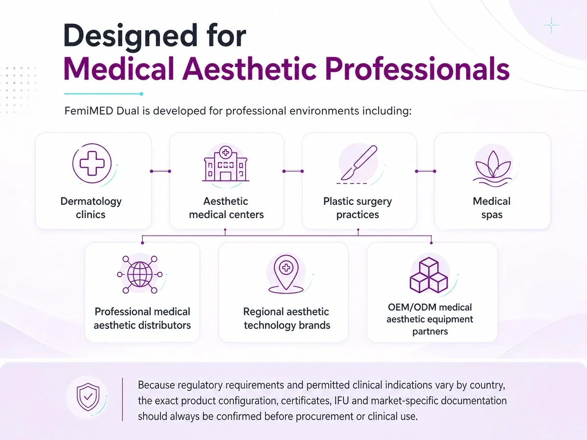 femimed® dual — 75w fractional co₂ laser & vacuum rf microneedling system