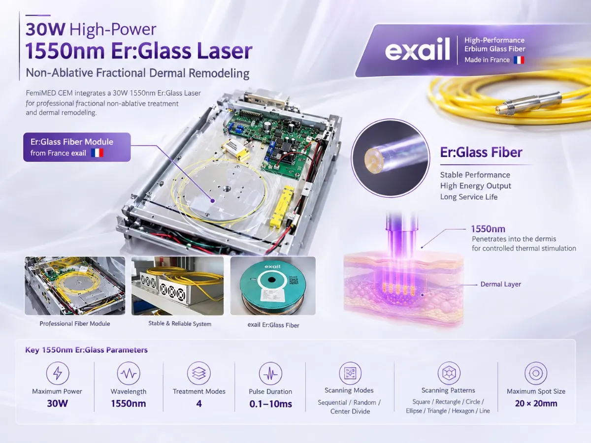 femimed cem — 75w / 120w high power 3 in 1 co₂ laser system