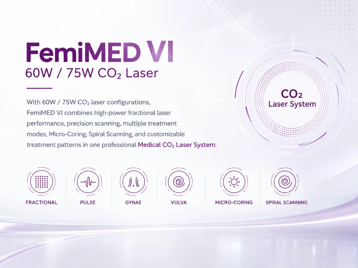femimed vi — 60w / 75w advanced fractional co₂ laser system