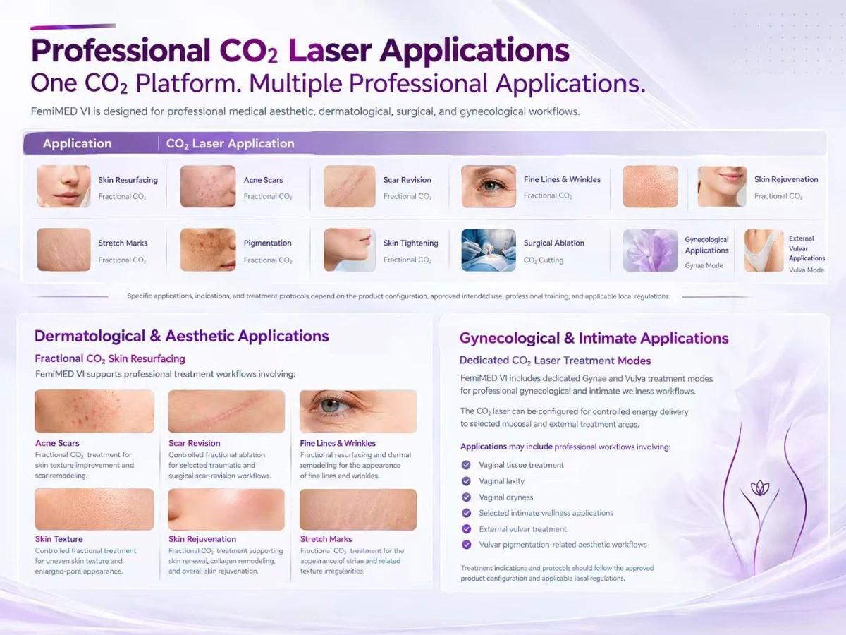 femimed vi — 60w / 75w advanced fractional co₂ laser system