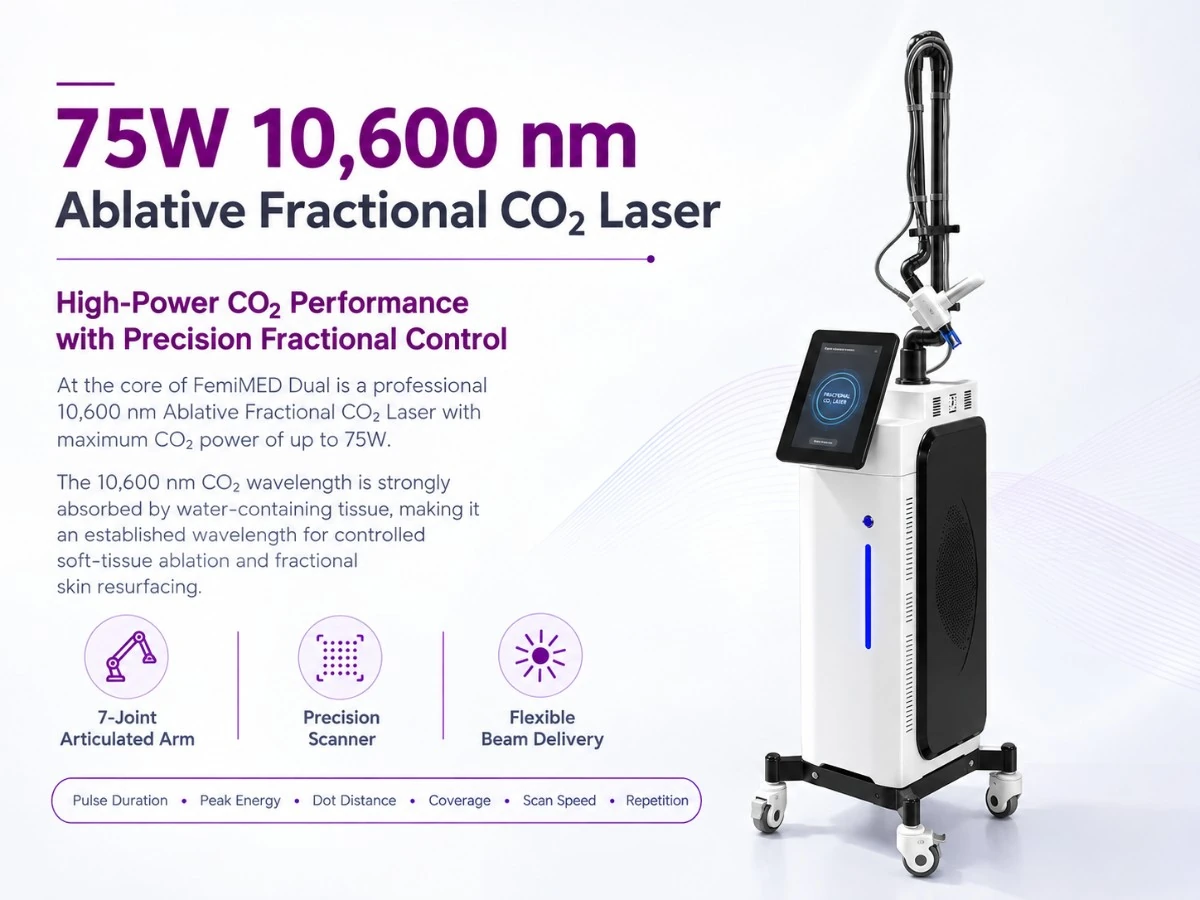 femimed vi — 60w / 75w advanced fractional co₂ laser system