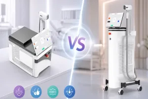 Comparison of 3 wavelength and 4 wavelength professional diode laser hair removal systems for salons