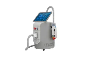 Side view of Lasertell non-contact painless laser hair removal device for high-hygiene clinic treatments banner